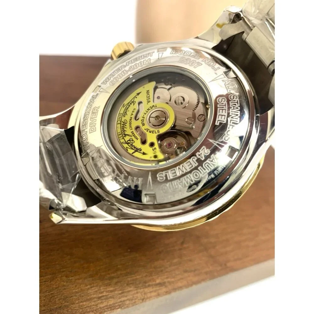 Invicta Men's Watch 2307 Ocean Ghost Automatic Silver Dial Two Tone Steel 47mm